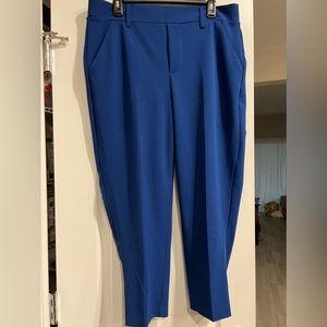 Blue scuba crop pants by Ashley Stewart